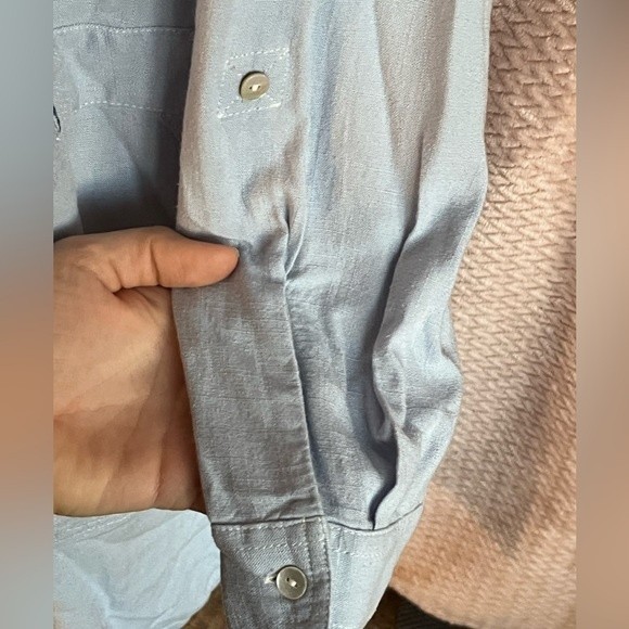 J Jill Rayon/ Linen Blend Shirt Dress - Picture 6 of 6